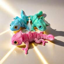 10 piezas Decoración de Salamandra de Ojos Grandes, Modelo de Animal con Ojos Realistas, Articulaciones Móviles, Múltiples Colores, Adecuado para Decoración del Hogar, Regalos de Fiesta, Regalos de Vacaciones - Multicolor - Ver 3
