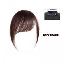 Synthetic Slanted Bangs Short Brown Black Fake Hair Fringe Extension Clip In Hairpieces Accessories For Women Girl, Halloween - Multicolor - View 9