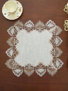 聚酯亞麻面料精緻刺繡水溶性鏤空蕾絲廚房餐桌櫥櫃桌巾防污餐墊盤墊家居裝飾家庭聚會節日裝飾書桌咖啡桌梳妝台裝飾家居裝飾桌巾櫥櫃鞋櫃防塵罩客廳臥室庭院室內室外戶外家具野餐別墅度假聚會家庭聚會節日裝飾派對婚禮裝飾系列尺寸桌巾1件 - 彩色 - 查看 17