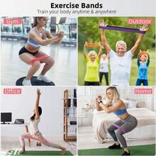5pcs Resistance Bands Set, Perfect For Improving Flexibility And Mobility, Suitable For Yoga, Pilates, Also For Resistance Training In Gymnastics And Dance, Gym Dumbbell Training - Resistance Bands - View 2
