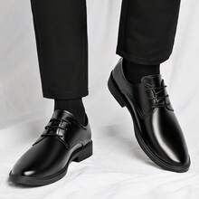 Men's Loafers Versatile Business Casual Shoes Thick Sole Height-Increasing Slip-On Loafers For Travel Party Banquet Street Wear (Insole Random Not Fixed) - M-369 Black - View 4