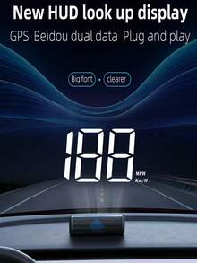 High-Definition Car Head-Up Display (HUD), Optional Km/H/Mph Display, With Windshield Speedometer Projection Function, Equipped With Automatic Light Sensor, Km/H Speed Unit Display, Suitable For All Car Models, Ideal Gift For Christmas, New Year And Thanksgiving. - Multicolor - View 5