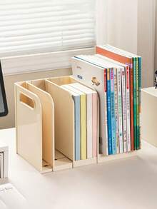 Adjustable Desktop Organizer Rack, Space-Saving Bookshelf And Stationery Storage Box, Suitable For Office/Student Dorm/Desktop Storage, Back To School - Multicolor - View 4
