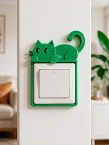 3D Printed Cat Shaped Light Switch Cover, Socket Concealer Protective Frame, Light Switch Decorative Border, Modern Minimalist Home Decor, Suitable For Bathroom, Toilet, Outdoor - Multicolor - View 2