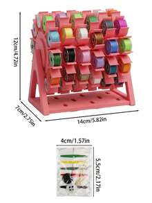 Rotating Bobbin Organizer, Sewing Machine Bobbin Storage Rack, Handmade Thread Holder, Desktop 360° Rotating Bobbin Storage System, Sewing Accessories, Suitable For Sewing Room, Craft Table And DIY Studio - Multicolor - View 11