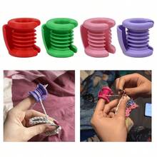 1pc Spiral Woven Finger Guard, 4 Colors Available, Crochet Yarn Control Splitter Finger Ring, Handmade DIY Anti-Friction Hand Protection Knitting Tool From Mzna - A - View 1