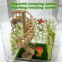 3D Magnetic Jumping Spider Spiral Climbing Ladder, Jumping Spider Climbing Ladder, Easy To Clean And Install, Jumping Spider Terrarium Landscaping Decoration And Habitat Accessory, Designed For Climbing, Hiding And Feeding Of Reptiles, Suitable For Jumping Spiders, Geckos, Lizards And Other Small Reptiles And Amphibians For Climbing, Resting, Exploring And Landscaping Decoration - View 7