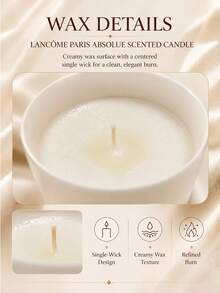 Lancôme Absolue Paris Scented Candle 7.5*9cm, Elegant Absolue Fragrance For Soothing And Calming, Creating A Warm Home Atmosphere, Perfect For Personal Use Or As A Gift - Scented Candle - View 7