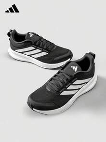 Adidas New Breathable Mesh Sports Shoes Versatile Casual Lightweight Cushioned Men's Running Shoes - Black and White - View 1
