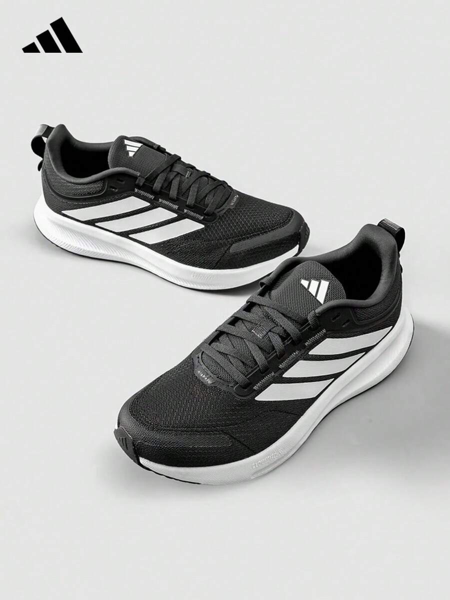 Adidas New Breathable Mesh Sports Shoes Versatile Casual Lightweight Cushioned Men's Running Shoes - Black and White - View 1