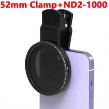 KnightX 37 52 58 67mm Phone Mount Clip ND2-1000 ND2-400 ND400 ND Filter Clip, Compatible With All Smartphones, Ultra-Thin 10-Stop Fixed Neutral Density, Suitable For Long Exposure, Variable - Clamp - View 5