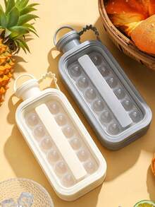 1pc Ice Ball Ice Cube Maker Water Bottle With Lid, Portable Silicone Tray And Water Bottle 2-In-1, Multi-Cavity Mold, Ice Bag, Ice Bucket, Suitable For Home Bar Party, Easy Release Ice Maker, Suitable For Beverages, Juice, Whiskey, Cocktails, Summer Kitchen Tool - Multicolor - View 18