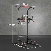 Power Tower uable Height Dip ation with Pull Up Bar Suction Cups Padded- - Verschiedenfarbig - Übersicht 5