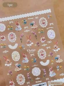 1 Set Pastoral Decorative Stickers, Elegant Thin Adhesive Backing Design, Multiple Shell Surface Styling Beautification Decals - Decorative Stickers - View 6