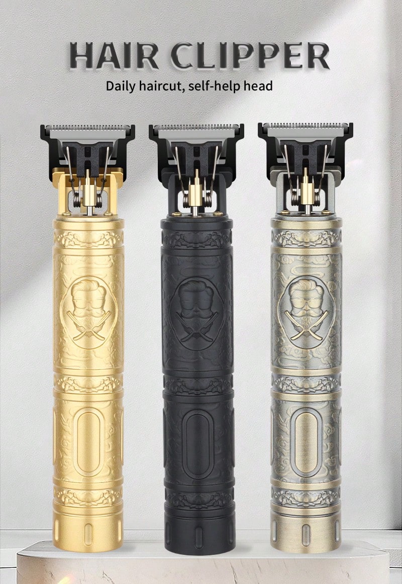 HIENA 男士USB充电式胡须修剪器，无线电动理发器 - 精密T型刀片修剪器，4个可调节梳子，理容套装，时尚修剪器，经久耐用