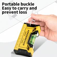 1pc Mini Magnetic Spirit Level, 10cm Aluminum Alloy Portable Bubble Level Ruler, High Precision 0.5mm/M Shock‑Resistant Measuring Tool With Carabiner For DIY Home Repair - Spirit Level - View 8