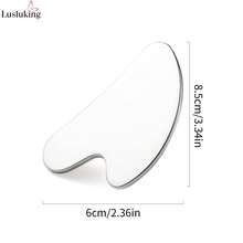 LUSLUKING Stainless Steel Gua Sha Tool, Skin-Tightening Massage And Beauty Scraper For Body, Eye, And Neck Massage,. Skincare Gift (Silver) - Multicolor - View 4