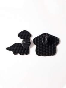 2pcs Cartoon Cute Mushroom Dinosaur Frog Shaped Brooch, Alloy Metal Badge, Clothing Accessory, Bag Decoration - Multicolor - View 8