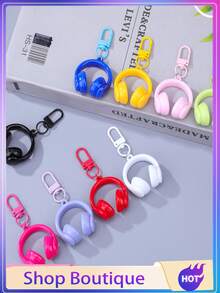 20/10/5pcs Creative Earphone Keychain Pendant Charm, Cute Cartoon Animal Car Key Rings For Earphones, Bags, Backpacks, Suitcases, Wonderful Gift For Friends, Family, Colleagues, Perfect For Valentine's Day, Easter, Christmas Party Favors - View 5
