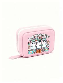 Pill Storage Box Set, BOO BOO CREW Pattern, 7-Day 2-Times-A-Day Large Capacity Pill Organizer, 14 Colorful Compartments, Reusable Travel Medicine Storage Bag, Large Capacity Weekly Pill Organizer, Suitable For Small Daily Items, Ideal For Health-Conscious And On-The-Go Users, Essential Medical Accessory, Back To School, Halloween, Christmas, Student Essential - Multicolor - View 16