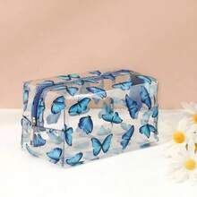 Floral Transparent Waterproof Makeup Bag Women Portable Large Capacity Girl Storage Travel Toiletry Bag - Multicolor - View 2