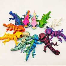 10 piezas Decoración de Salamandra de Ojos Grandes, Modelo de Animal con Ojos Realistas, Articulaciones Móviles, Múltiples Colores, Adecuado para Decoración del Hogar, Regalos de Fiesta, Regalos de Vacaciones - Multicolor - Ver 1