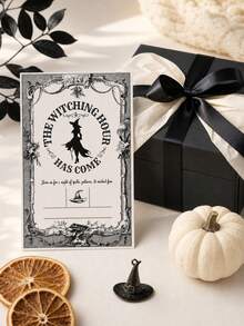 12 Pcs Halloween Party Invitation Cards - Vintage Witching Hour Design Blank Fill-In Spooky Halloween Invitations Pack For Costume Party, Scary Birthday, Witch Theme Gathering, October Fall Celebration & Holiday Trick Or Treat Event Supplies - one-size - View 9