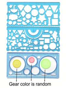 3pcs Drawing Spiral Ruler Set, Creative 20cm Soft Ruler, Transparent Template Multi-Function Ruler, Hand-Drawn Newspaper Dedicated Soft Ruler Set, Multi-Function Spiral Ruler Set, Geometric Drawing Tool, Multi-Purpose Drawing Stationery, Random Gear Color, Back To School Supplies - Sets - View 9
