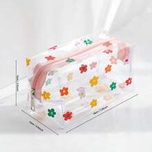 Floral Transparent Waterproof Makeup Bag Women Portable Large Capacity Girl Storage Travel Toiletry Bag - Multicolor - View 5