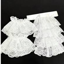 Bộ cổ áo jabot và cổ tay áo phong cách Victorian, phụ kiện cổ áo rời cho nữ, cổ áo bèo nhún - Nhiều màu - Xem 10