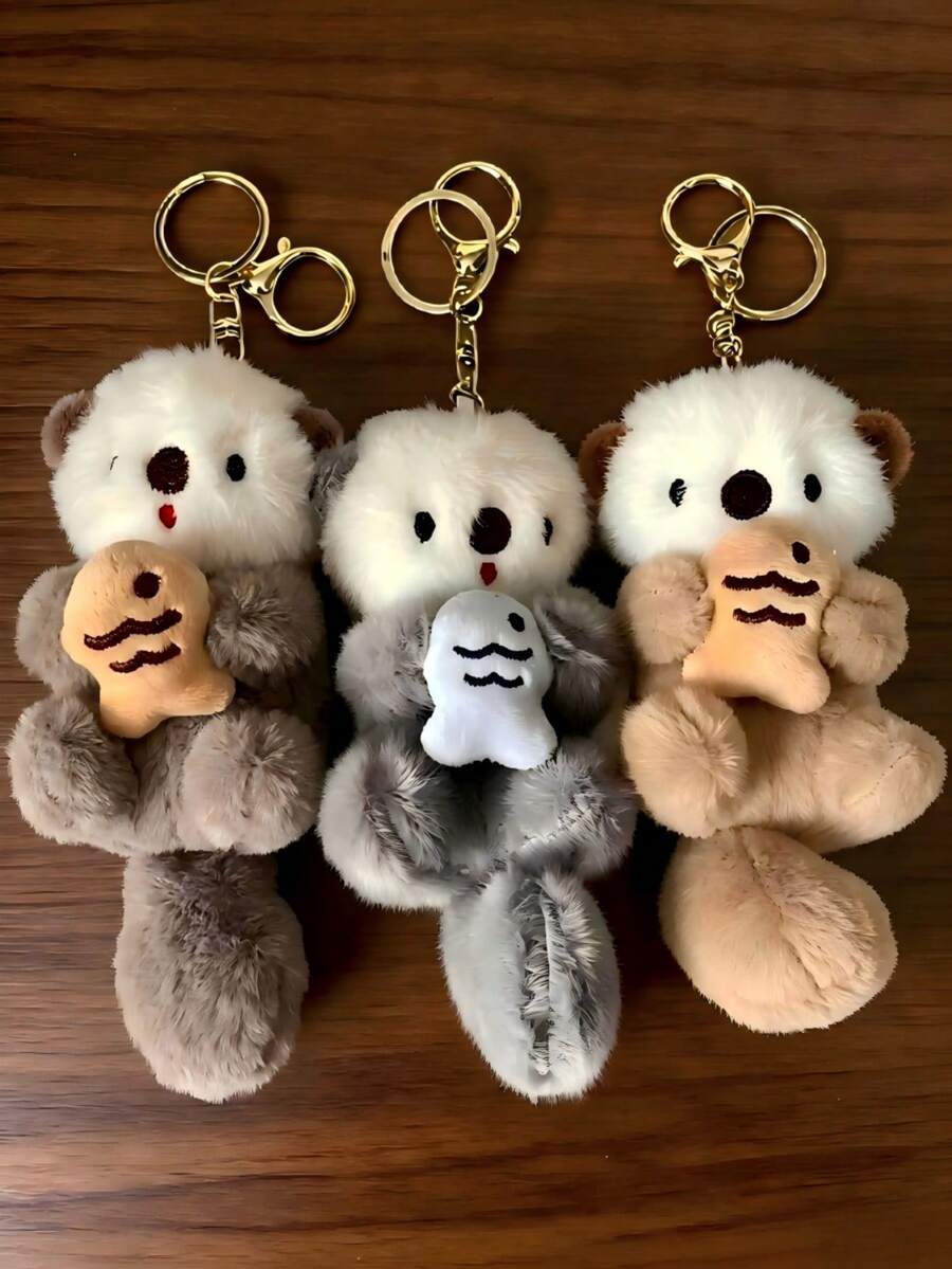 Cute Sea Otter Plush Keychain/Pink, An Excellent Gift For Friends, Relatives And Family - Multicolor - View 1
