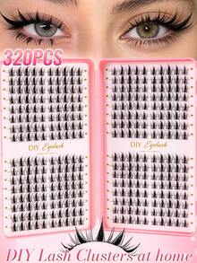 320-Piece (32-Row) Cartoon-Style Eyelash Set, Suitable For Creating A Variety Of Makeup Looks-Including Cartoon, Anime, And Lash Extension Styles, As Well As Natural And "Fairy" Looks. Ideal For Beginners. - C - View 2