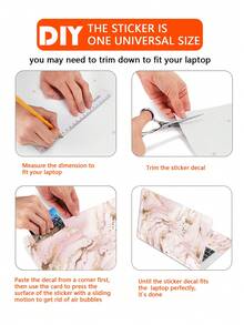 15-15.6 Inch Marble Pattern INS Style Laptop Skin, 2pcs Anti-Scratch Protective Sticker Film, Suitable For Back To School, Office And Study - View 5