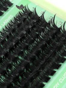 Multi-Box Large Capacity Eyelash Book, DD Curl Cluster False Eyelashes, Reusable Large Size And Affordable, New DIY False Eyelashes, Soft And Fluffy, 3D False Eyelashes, Suitable For Makeup, Eyelash Extensions, Short Eyelashes, Black DIY Eyelashes Suitable For Home Use DIY Eyelash Extension Kit. - DD - View 10