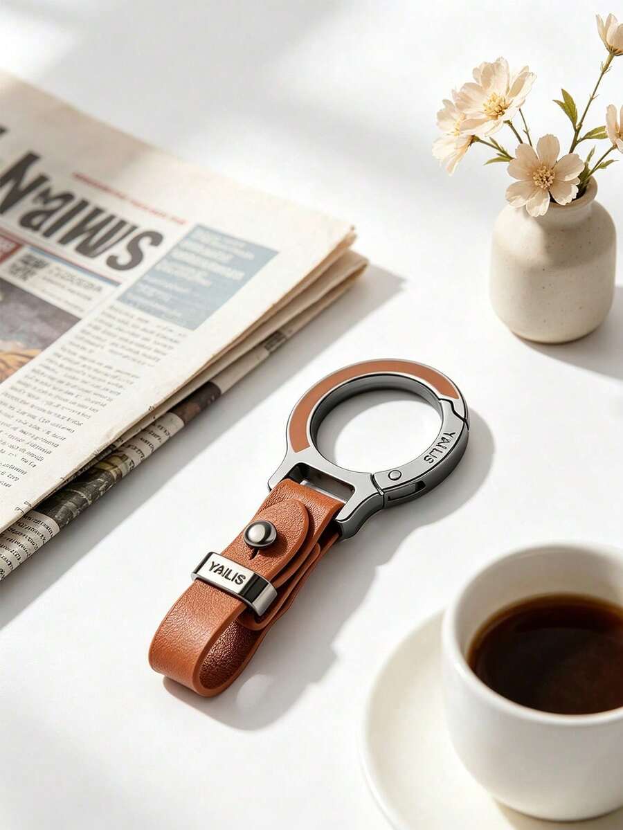 2/1pc Car Keychain, Men's Creative Car Anti Loss Keychain, High-End Waist Hanging Metal Keyring, Motorcycle Keyring - Multicolor - View 1