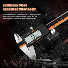 Portable 6 Inch 150mm Digital Vernier Caliper,Hardened Stainless Steel Body,Large LCD Screen,Mm/In/F 3‑Unit Switch,Dustproof Waterproof,With Storage Box,For Household DIY & Mechanical Processing - A - View 1