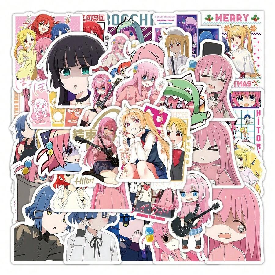 50pcs New Anime Graffiti Stickers Waterproof Luggage Laptop Stickers - Multicolor - View 1