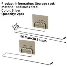 1pc/2pcs Wall Mounted Keychain Display Rack, Multifunctional Storage Organizer For Badges, Charms, Jewelry, Hair Accessories - Space Saving - Silver - View 13