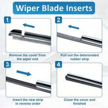 Car Front Windshield Wiper Blade Replacement Rubber Strip, Easy Installation Without Complex Tools, Wear-Resistant Rubber Material, Universal Fit For Multiple Car Models, Quickly Replace Old Wipers, Clear Visibility During Rainy Driving - Windshield Wiper Replacement Blades - View 9