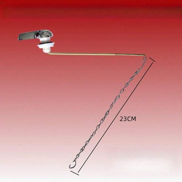 Universal Metal Front Mount Toilet Handle Replacement Kit Compatible With Most Tanks, Sturdy Flushing Rod Lever Repair Part For Bathroom Accessories