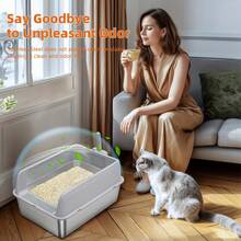 Cat Litter Box Enclosures - Stainless Steel - View 6