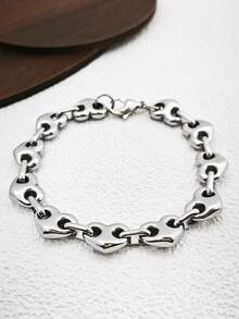 6/3/1Set Stainless Steel Unisex Bracelet, Hypoallergenic Thick Chain Bracelet, Suitable For Daily Wear And Party Jewelry Gift, Halloween - Multiple Styles - View 5