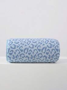 1/3 Pc Bath Towel Hand Towel Set, Leopard Printed Ultra Soft & Absorbent, Quick Drying, Face Wash, Shower Wash, Lightweight Coral Fleece Towel, Suitable For Bathroom, Bedroom, Home, Hotel, Swimming Pool, Spa, All Seasons Use - Blue - View 9