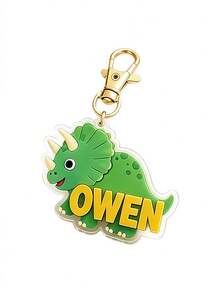 3D Acrylic Keychain Personalized Dinosaur, Backpack Tag, Back To School Gift For Kids, Custom Name Charm Dino Boys Girls - Multicolor - View 13