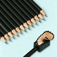 12pcs Hexagonal Pencil Set, Suitable For Students Learning And Exams, Student Stationery Set, Holiday Gift, Office Essentials And School Supplies, Unsharpened Black Pencils - Hexagonal Pencil - View 6