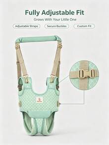 All Seasons Adjustable Baby Walking Harness Breathable Mesh Detachable Toddler Walking Assistant Anti-Fall Infant Walker Belt 7-24 Months - Light Green - View 7