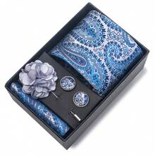 AlanKing 1 Set Men's Tie Set, Suitable For Business Work, Wedding, Banquet Suit Accessories - Multicolor - View 10