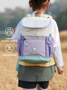 CAMEL CROWN Kindergarten Backpack, School Backpack, Lightweight Outdoor Backpack Suitable For Children And Family Outings - Light  Purple - View 1