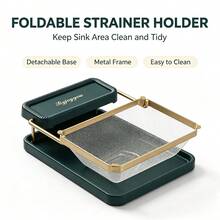 Kitchen Sink Accessories Set, Faucet Water Filter Sprayer & Sink Food Residue Strainer Holder, Foldable Sink Waste Filter Rack For Kitchen Sink, Reusable Drain Net Bag Included, Household Kitchen Gadget+ - Set - View 8