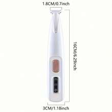 寵物美容電動剪毛器，低噪音 USB 充電式狗用指甲修剪器附 LED 燈，多功能寵物美容剪刀，適用指甲、眼睛、耳朵、臉部與屁股 - 彩色 - 查看 4